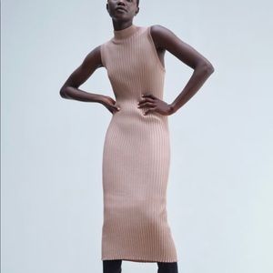 Zara Ribbed Midi Dress